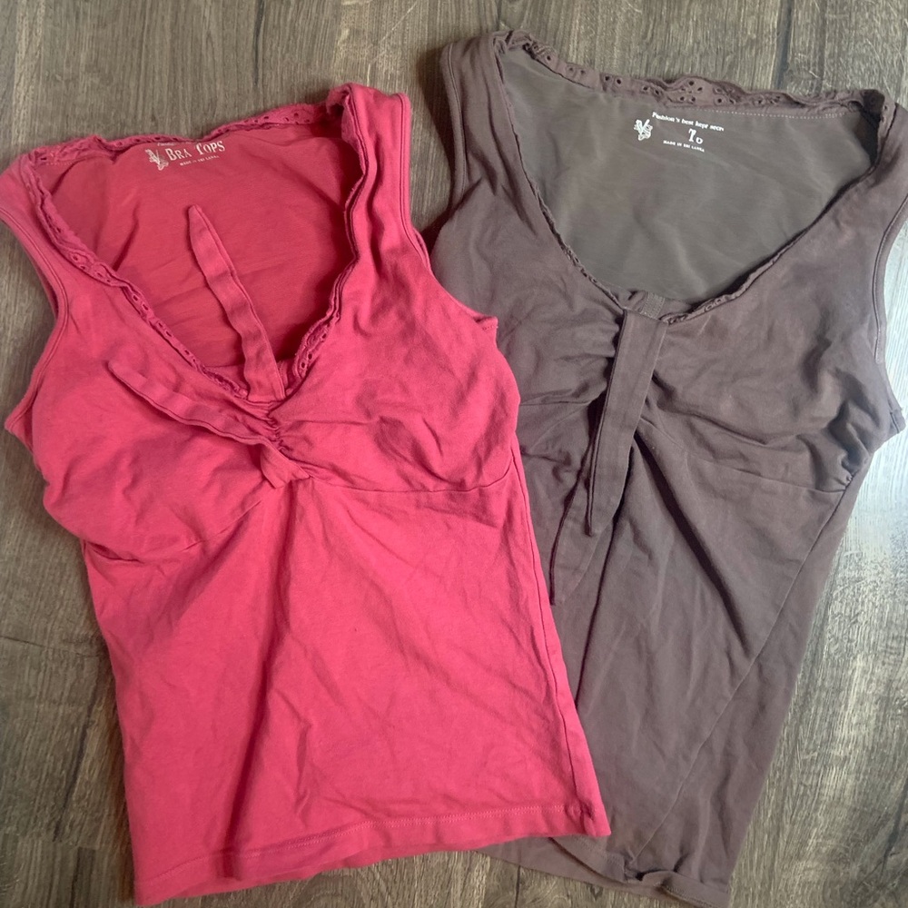 Victoria's Secret Pink V-neck Sleeveless Tank Top with Tie Front